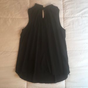 black sheer halter top